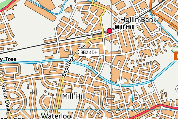 BB2 4DH map - OS VectorMap District (Ordnance Survey)
