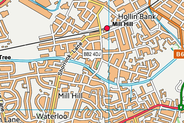 BB2 4DJ map - OS VectorMap District (Ordnance Survey)