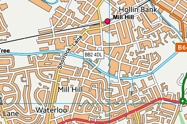 BB2 4DL map - OS VectorMap District (Ordnance Survey)