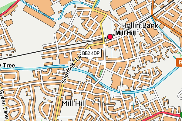 BB2 4DP map - OS VectorMap District (Ordnance Survey)