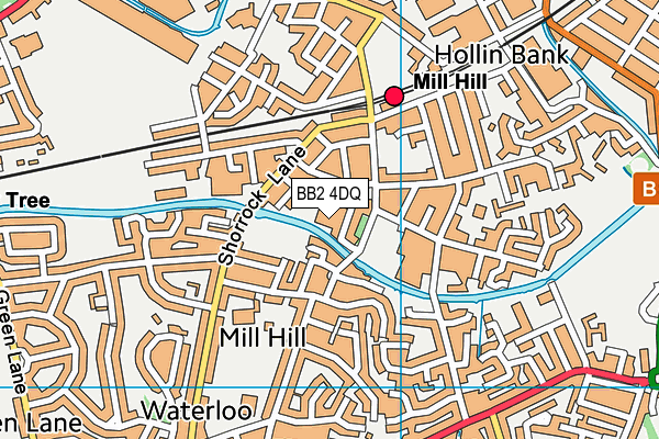 BB2 4DQ map - OS VectorMap District (Ordnance Survey)