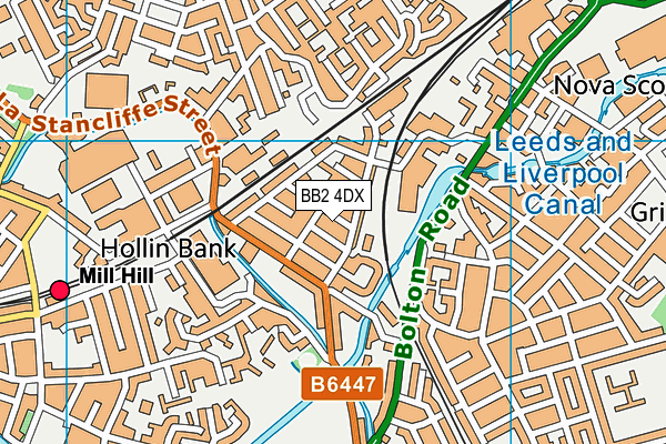 BB2 4DX map - OS VectorMap District (Ordnance Survey)