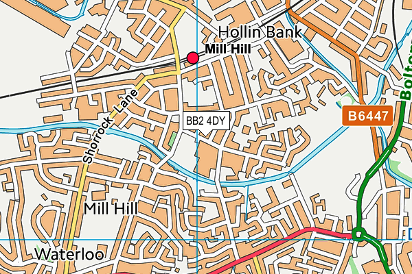 BB2 4DY map - OS VectorMap District (Ordnance Survey)