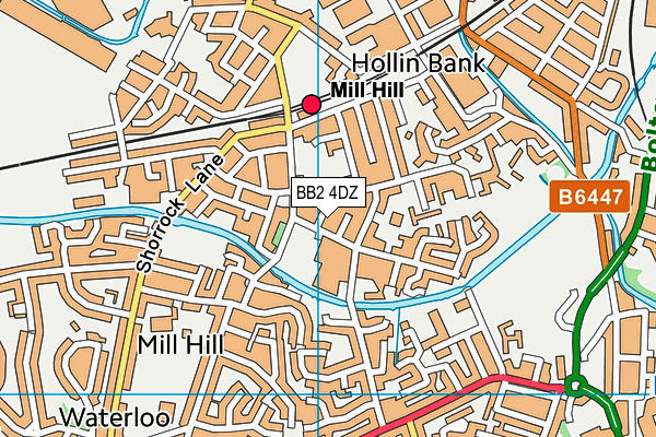 BB2 4DZ map - OS VectorMap District (Ordnance Survey)