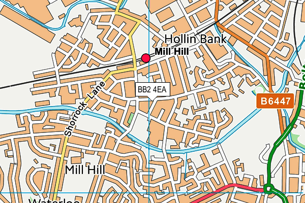 BB2 4EA map - OS VectorMap District (Ordnance Survey)