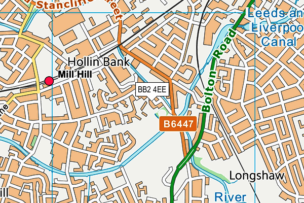 BB2 4EE map - OS VectorMap District (Ordnance Survey)