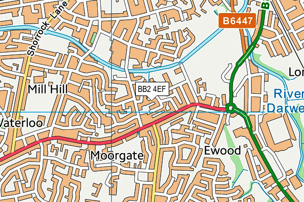 BB2 4EF map - OS VectorMap District (Ordnance Survey)