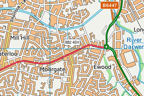 BB2 4EH map - OS VectorMap District (Ordnance Survey)