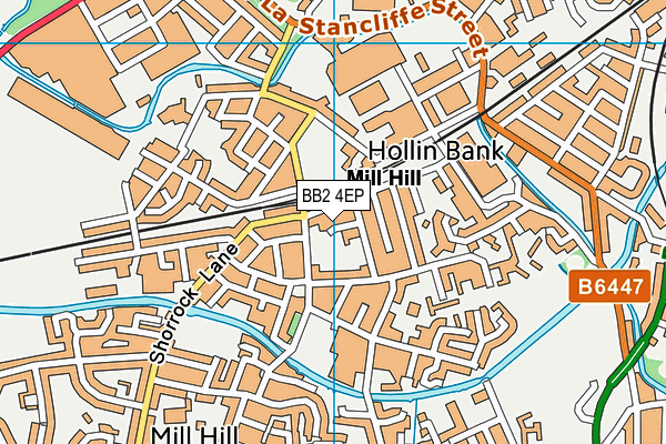 BB2 4EP map - OS VectorMap District (Ordnance Survey)