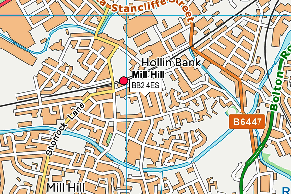 BB2 4ES map - OS VectorMap District (Ordnance Survey)