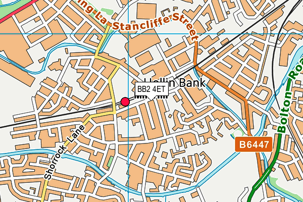 BB2 4ET map - OS VectorMap District (Ordnance Survey)