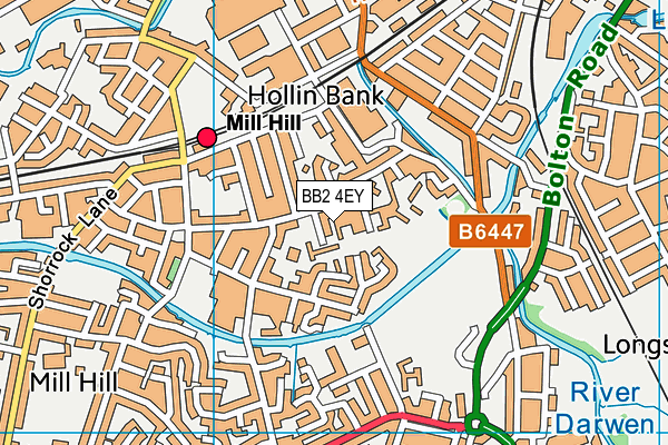 BB2 4EY map - OS VectorMap District (Ordnance Survey)