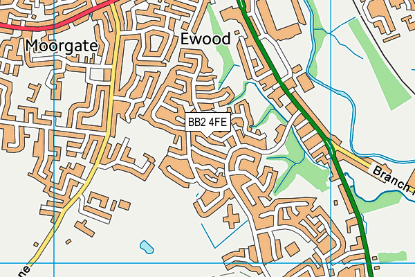 BB2 4FE map - OS VectorMap District (Ordnance Survey)