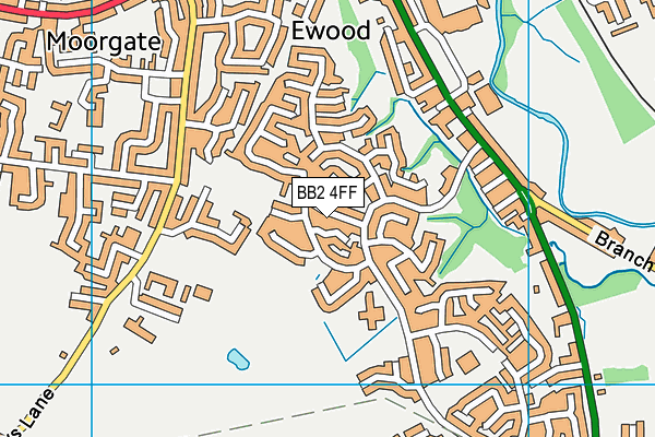 BB2 4FF map - OS VectorMap District (Ordnance Survey)