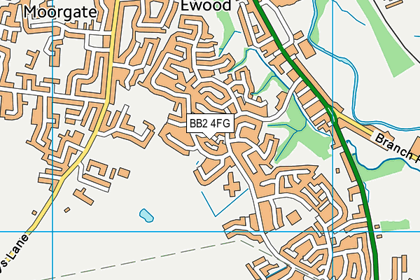 BB2 4FG map - OS VectorMap District (Ordnance Survey)