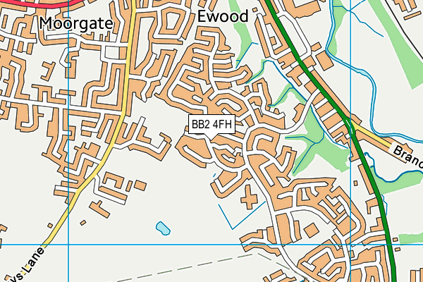 BB2 4FH map - OS VectorMap District (Ordnance Survey)