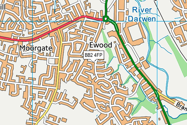 BB2 4FP map - OS VectorMap District (Ordnance Survey)