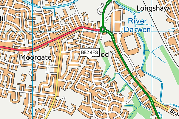 BB2 4FS map - OS VectorMap District (Ordnance Survey)