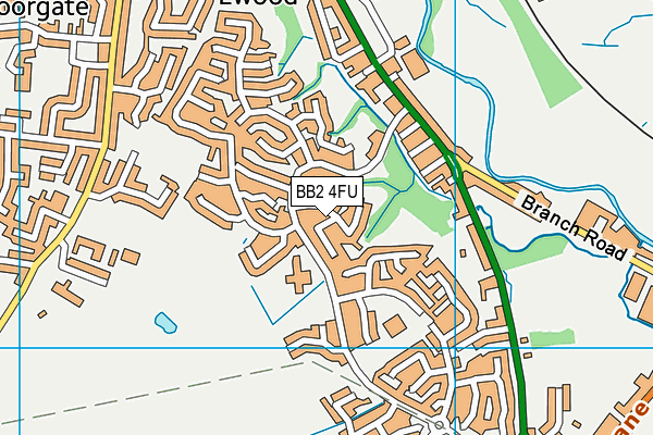 BB2 4FU map - OS VectorMap District (Ordnance Survey)