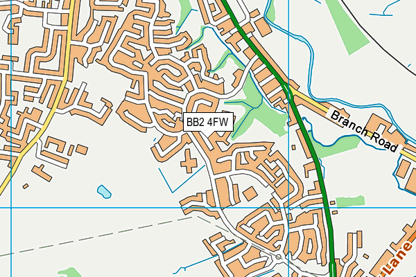 BB2 4FW map - OS VectorMap District (Ordnance Survey)