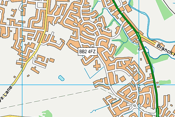 BB2 4FZ map - OS VectorMap District (Ordnance Survey)