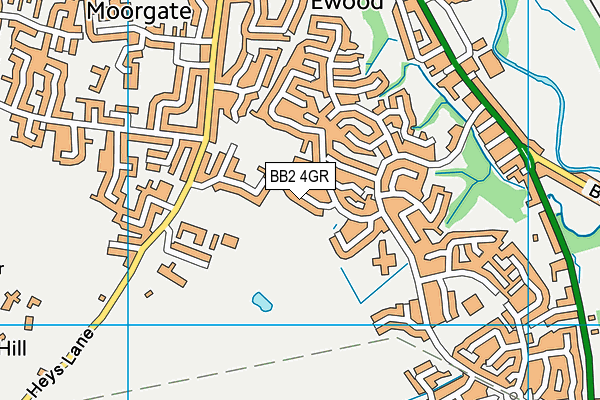 BB2 4GR map - OS VectorMap District (Ordnance Survey)