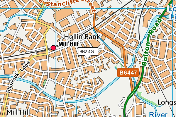 BB2 4GT map - OS VectorMap District (Ordnance Survey)