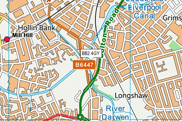 BB2 4GY map - OS VectorMap District (Ordnance Survey)