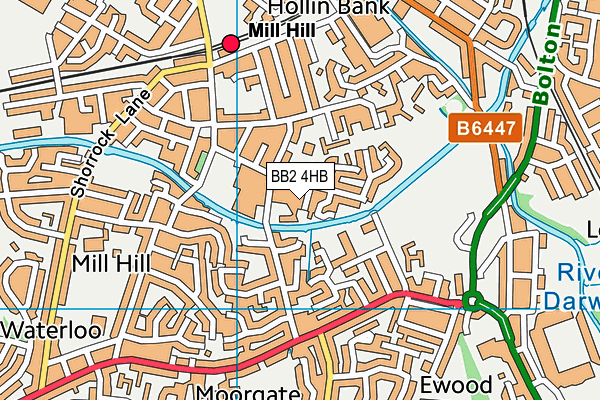 BB2 4HB map - OS VectorMap District (Ordnance Survey)