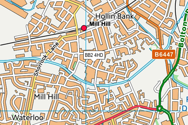 BB2 4HD map - OS VectorMap District (Ordnance Survey)