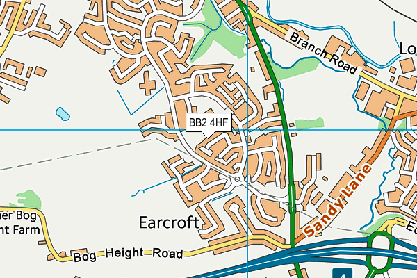 BB2 4HF map - OS VectorMap District (Ordnance Survey)