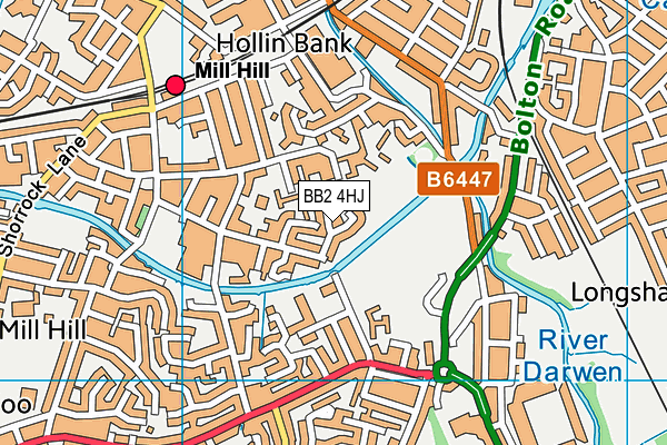 BB2 4HJ map - OS VectorMap District (Ordnance Survey)