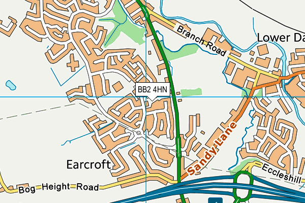 BB2 4HN map - OS VectorMap District (Ordnance Survey)