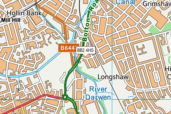 BB2 4HS map - OS VectorMap District (Ordnance Survey)