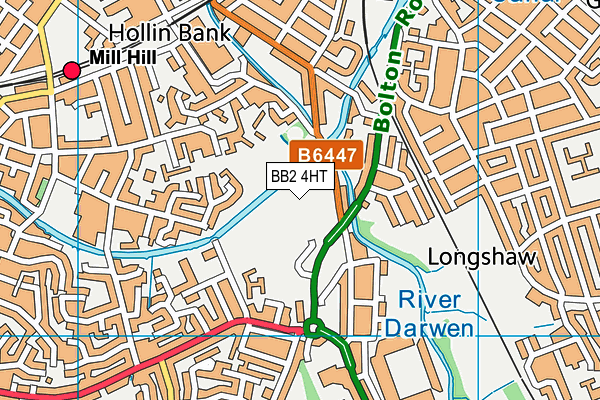 BB2 4HT map - OS VectorMap District (Ordnance Survey)