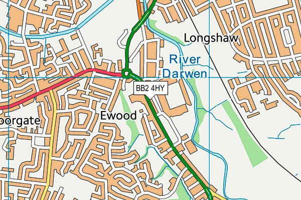 BB2 4HY map - OS VectorMap District (Ordnance Survey)