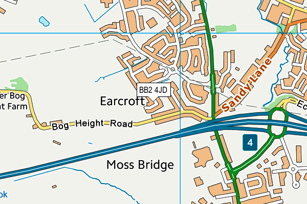 BB2 4JD map - OS VectorMap District (Ordnance Survey)