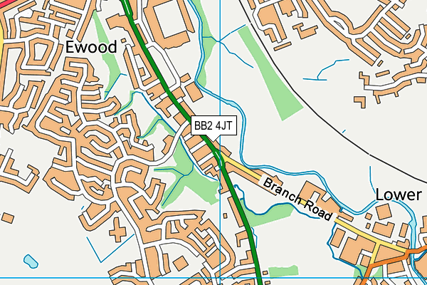 BB2 4JT map - OS VectorMap District (Ordnance Survey)