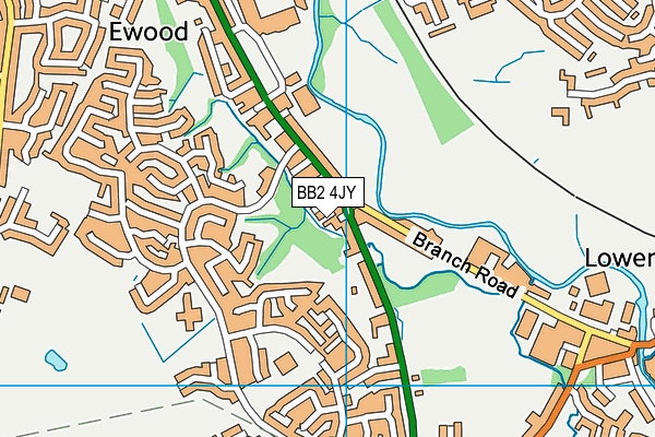 BB2 4JY map - OS VectorMap District (Ordnance Survey)