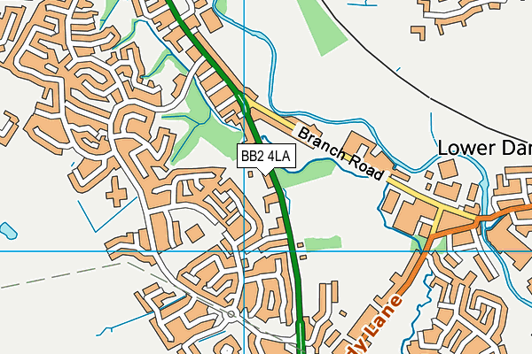 BB2 4LA map - OS VectorMap District (Ordnance Survey)