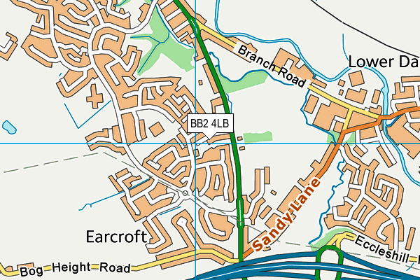 BB2 4LB map - OS VectorMap District (Ordnance Survey)