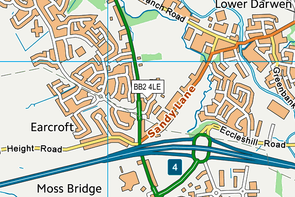 BB2 4LE map - OS VectorMap District (Ordnance Survey)