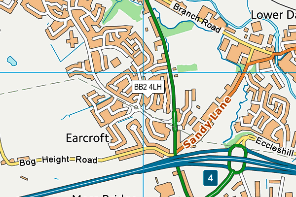 BB2 4LH map - OS VectorMap District (Ordnance Survey)