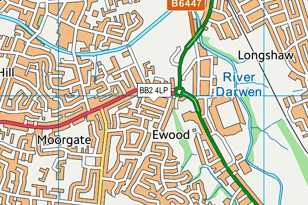 BB2 4LP map - OS VectorMap District (Ordnance Survey)