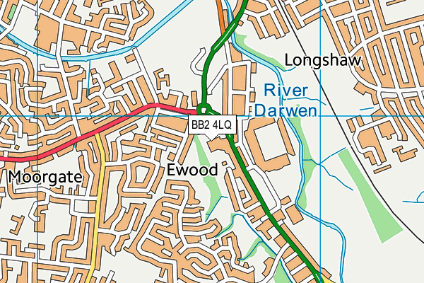 BB2 4LQ map - OS VectorMap District (Ordnance Survey)