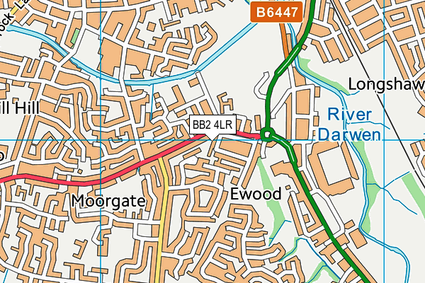 BB2 4LR map - OS VectorMap District (Ordnance Survey)