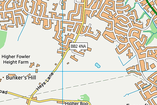 BB2 4NA map - OS VectorMap District (Ordnance Survey)