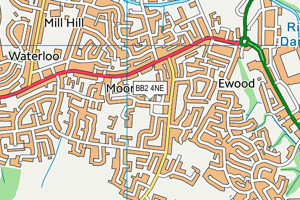 BB2 4NE map - OS VectorMap District (Ordnance Survey)