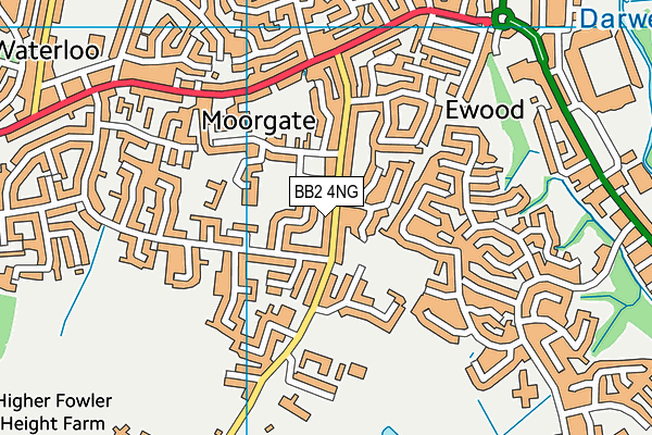 BB2 4NG map - OS VectorMap District (Ordnance Survey)