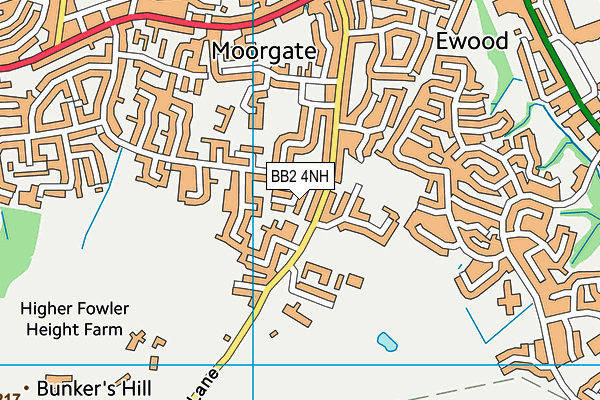 BB2 4NH map - OS VectorMap District (Ordnance Survey)